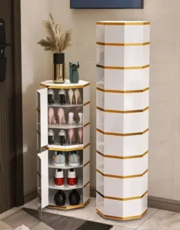 Rotating disinfection shoe cabinet Bedroom outdoor vertical multi-layer entrance shoe cabinet Corner room high-rise shoe rack - 1503